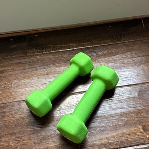 Green Foam Dumbbell Set